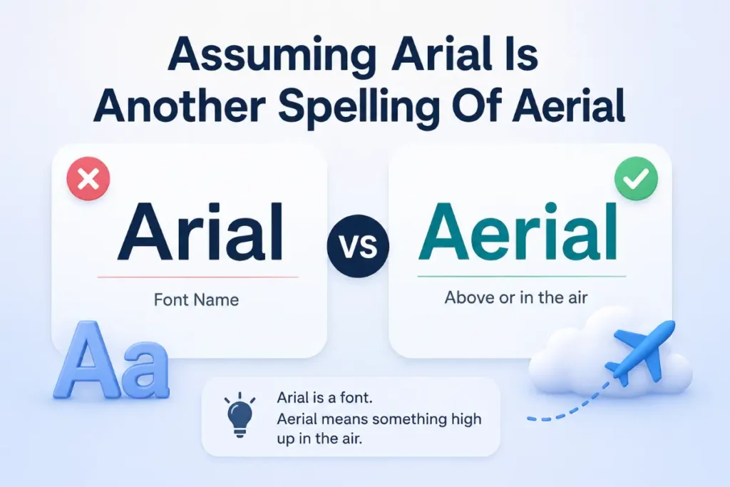 Assuming Arial Is Another Spelling Of Aerial