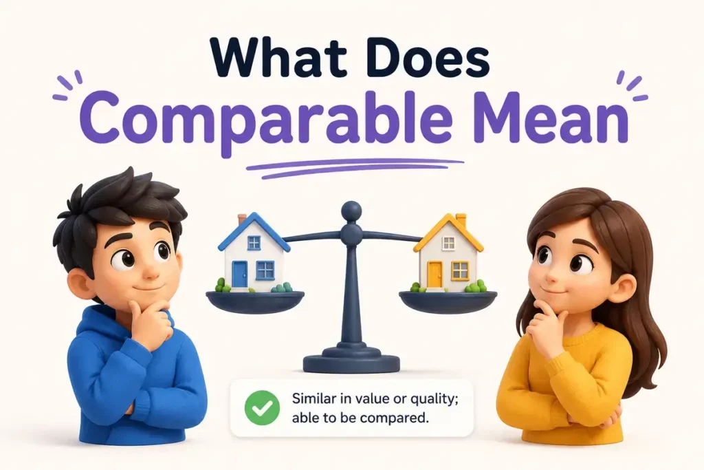 What Does Comparable Mean