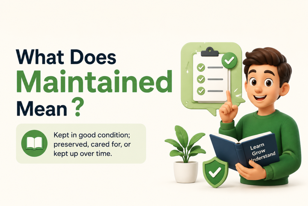 What Does Maintained Mean