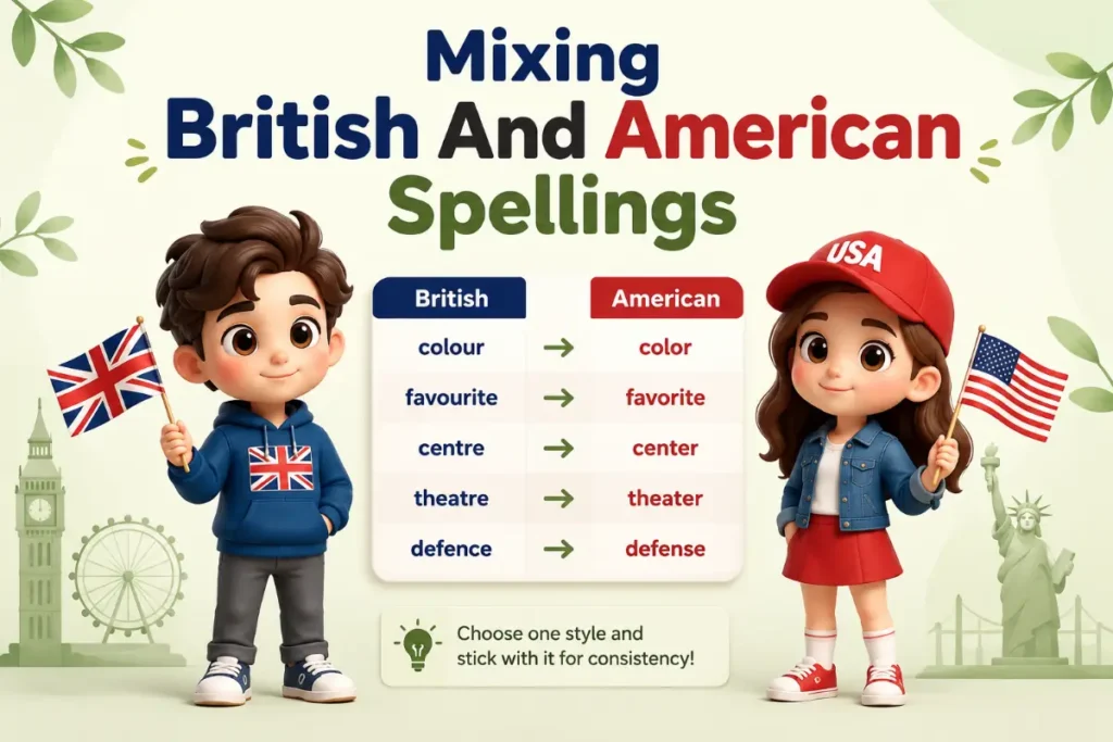 Mixing British And American Spellings
