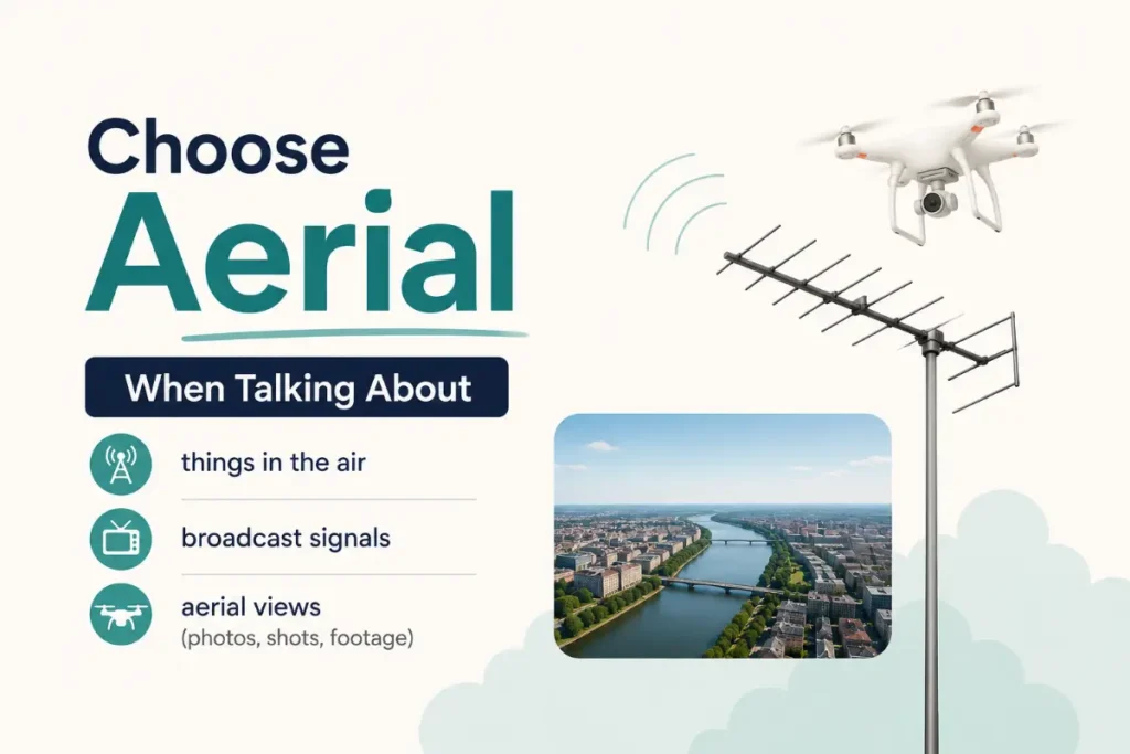 Choose Aerial When Talking About