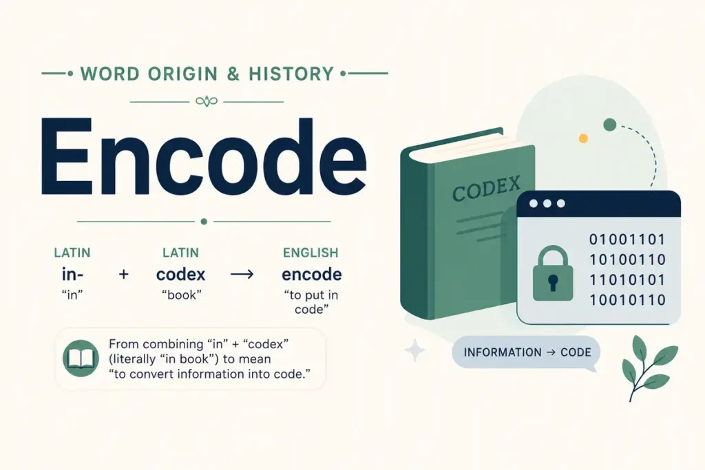 Encode Word Origin And History