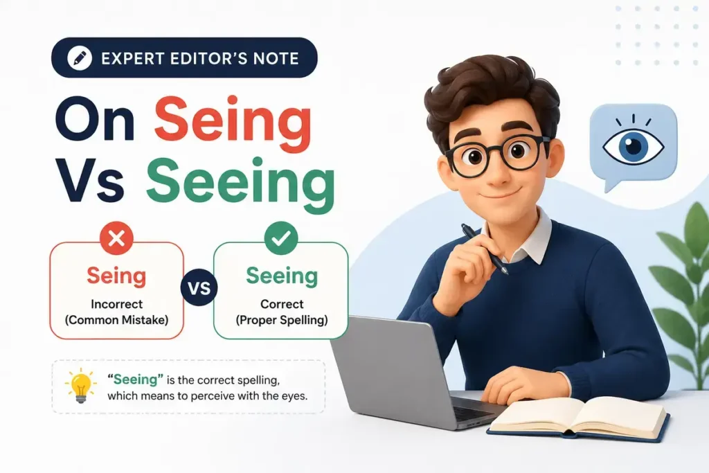Expert Editor's Note On Seing Vs Seeing