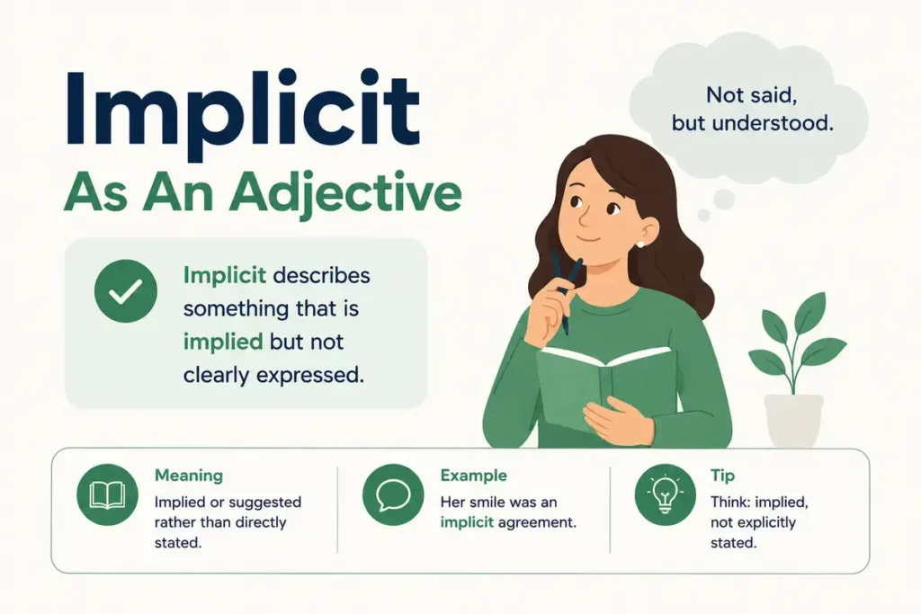 Implicit As An Adjective