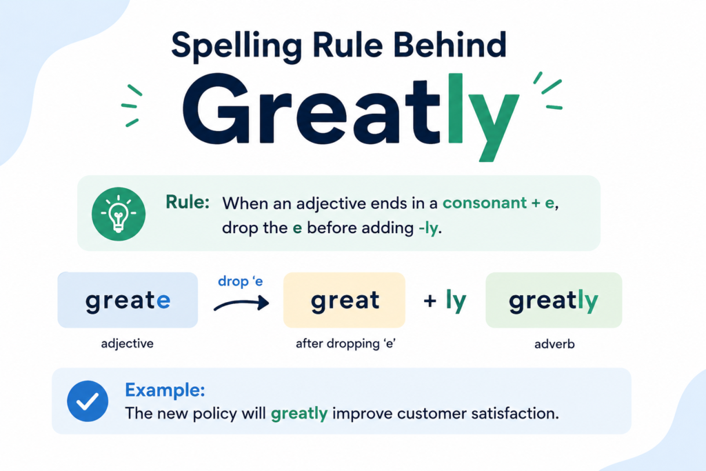 Spelling Rule Behind Greatly