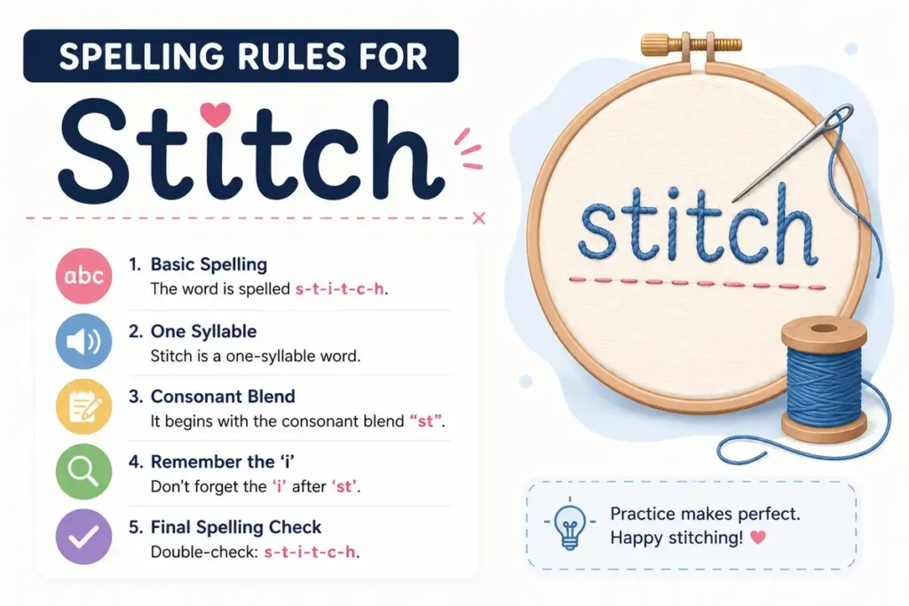 Spelling Rules For Stitch