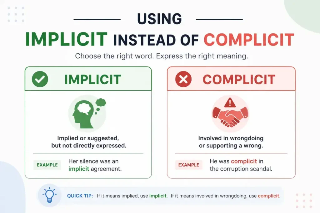 Using Complicit Instead Of Implicit