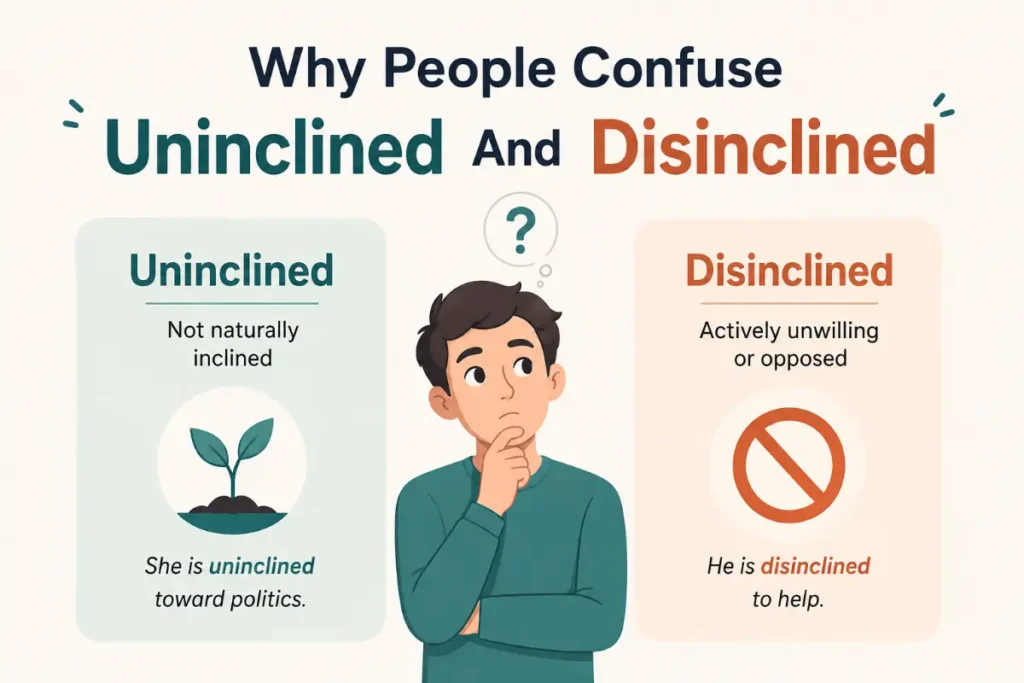 Why People Confuse Uninclined And Disinclined