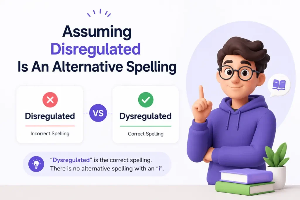 Assuming Disregulated Is An Alternative Spelling