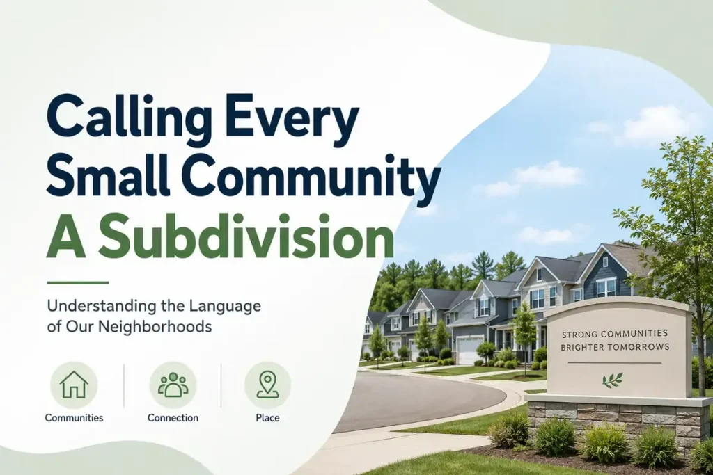 Calling Every Small Community A Subdivision