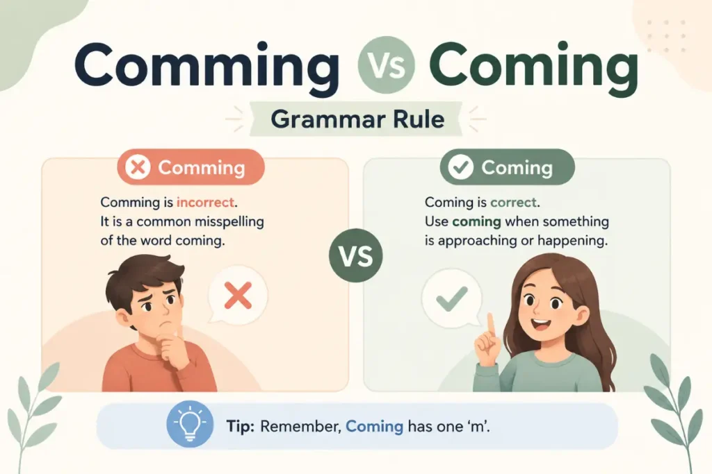 Comming Vs Coming Grammar Rule