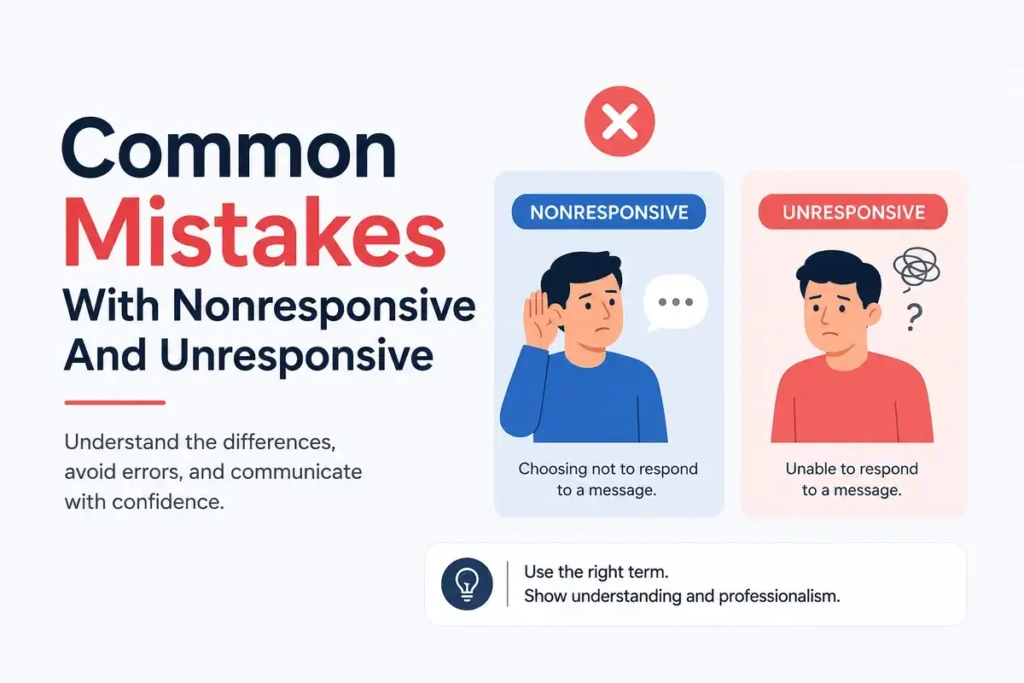 Common Mistakes With Nonresponsive And Unresponsive