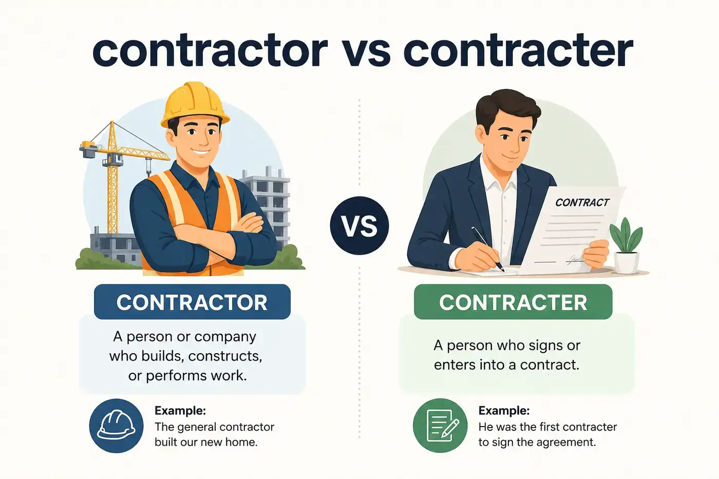 contractor vs contracter