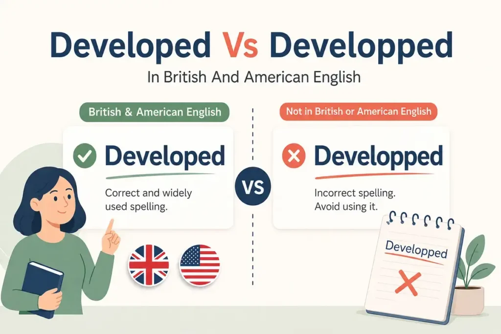 Developed Vs Developped In British And American English
