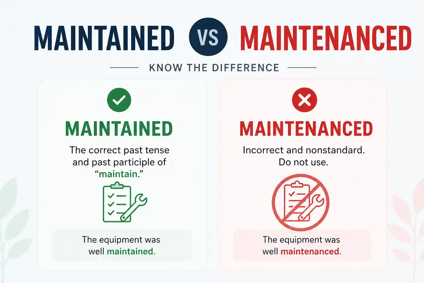 maintained-vs-maintenanced