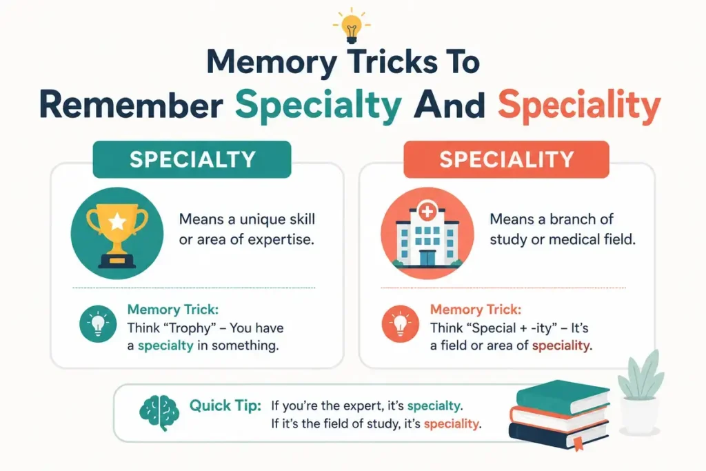 Memory Tricks To Remember Specialty And Speciality