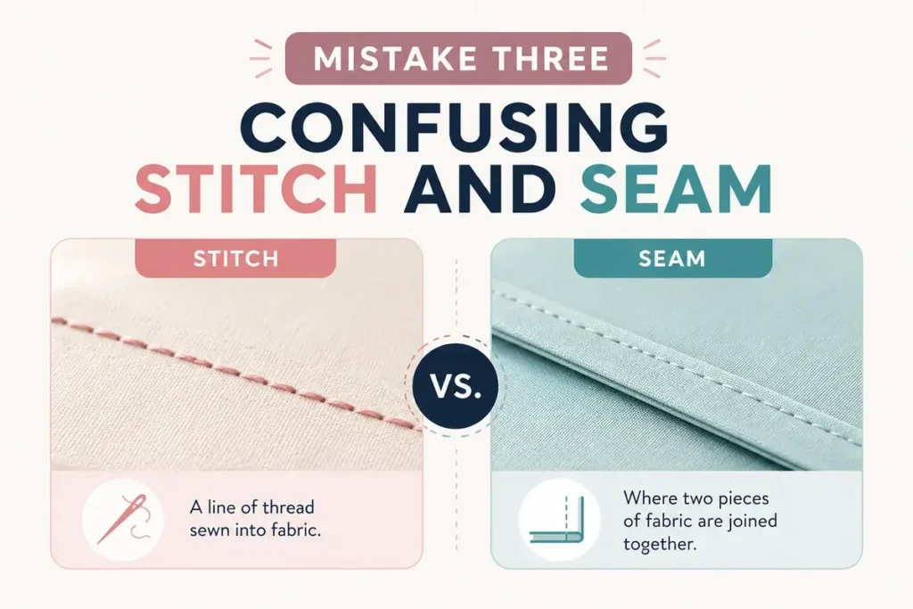 Mistake Three Confusing Stitch And Seam