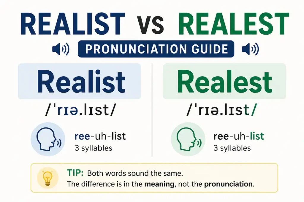 Pronunciation Guide Realist Vs Realest