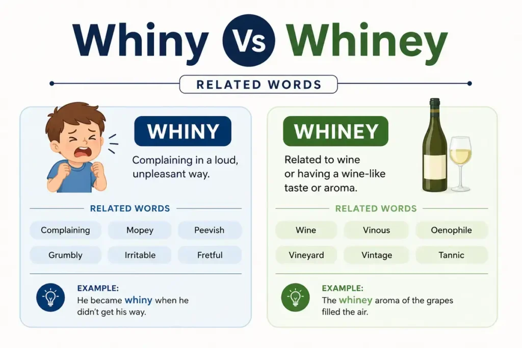Related Words Whiny Vs Whiney