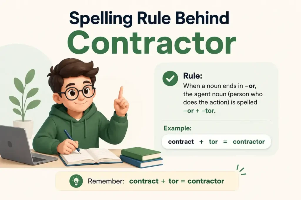 Spelling Rule Behind Contractor