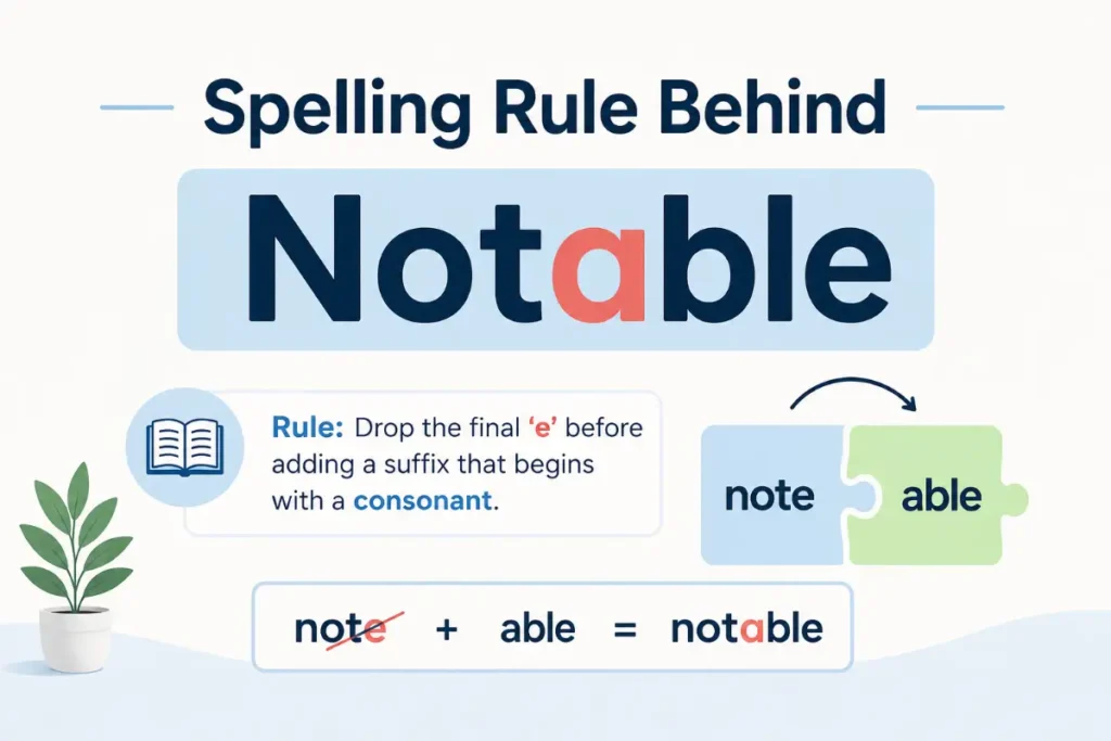 Spelling Rule Behind Notable