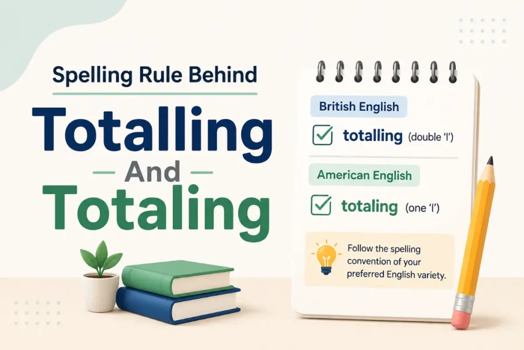 Spelling Rule Behind Totalling And Totaling