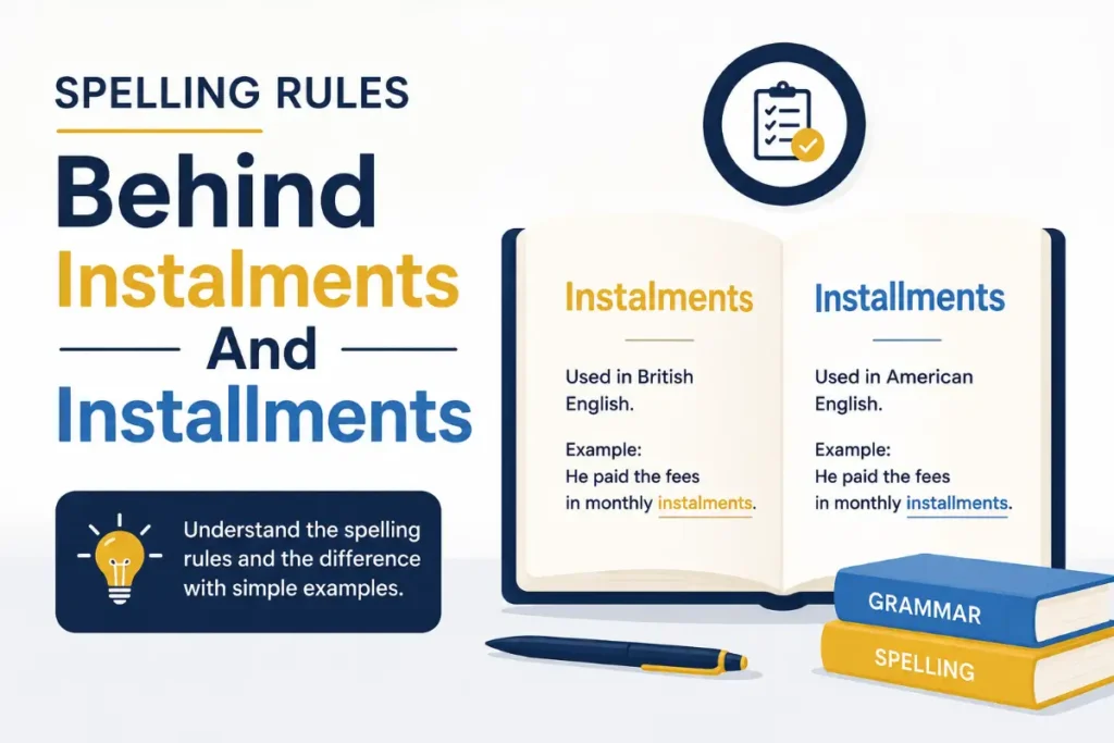 Spelling Rules Behind Instalments And Installments