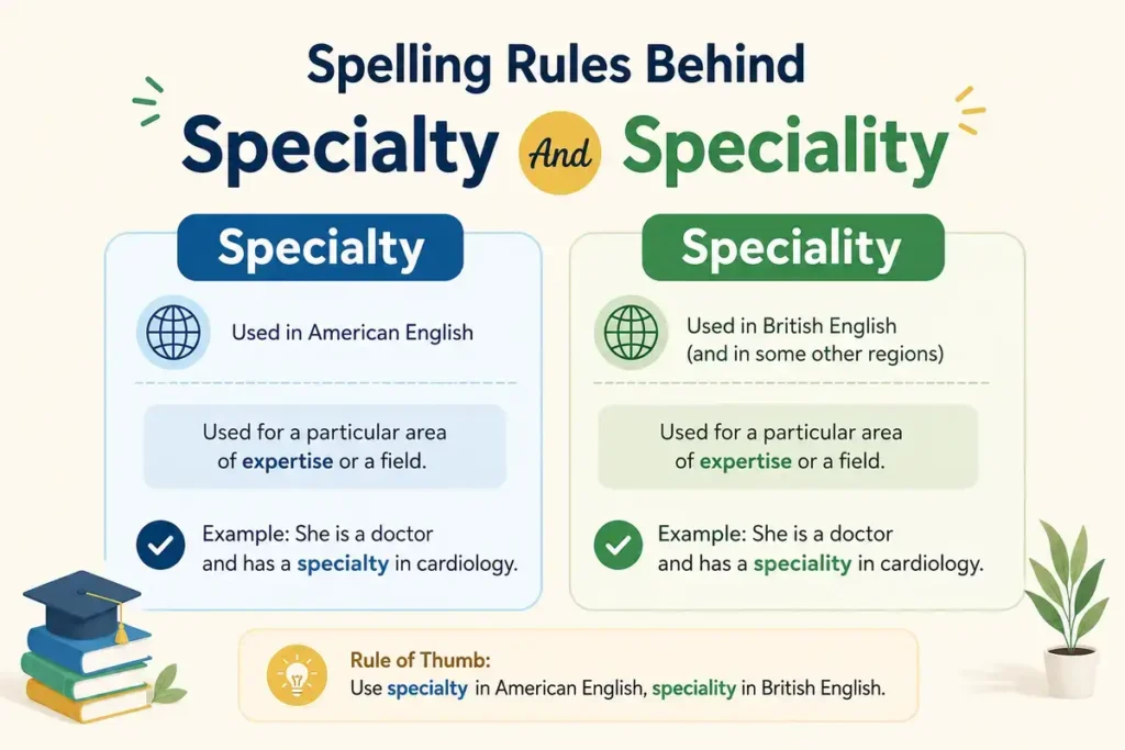 Spelling Rules Behind Specialty And Speciality