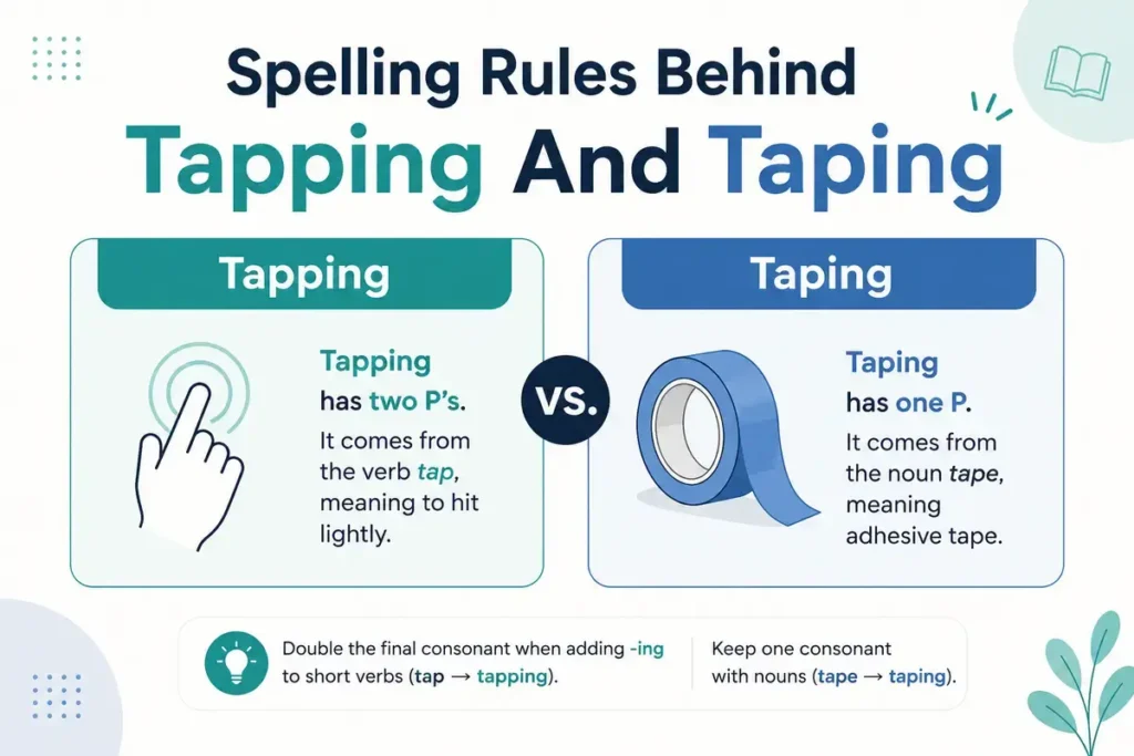 Spelling Rules Behind Tapping And Taping