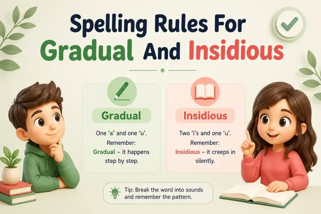 Spelling Rules For Gradual And Insidious