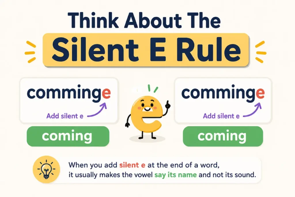 Think About The Silent E Rule Comming And Coming
