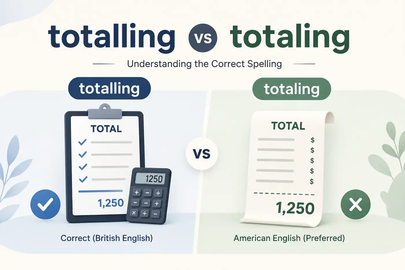 totalling-vs-totaling