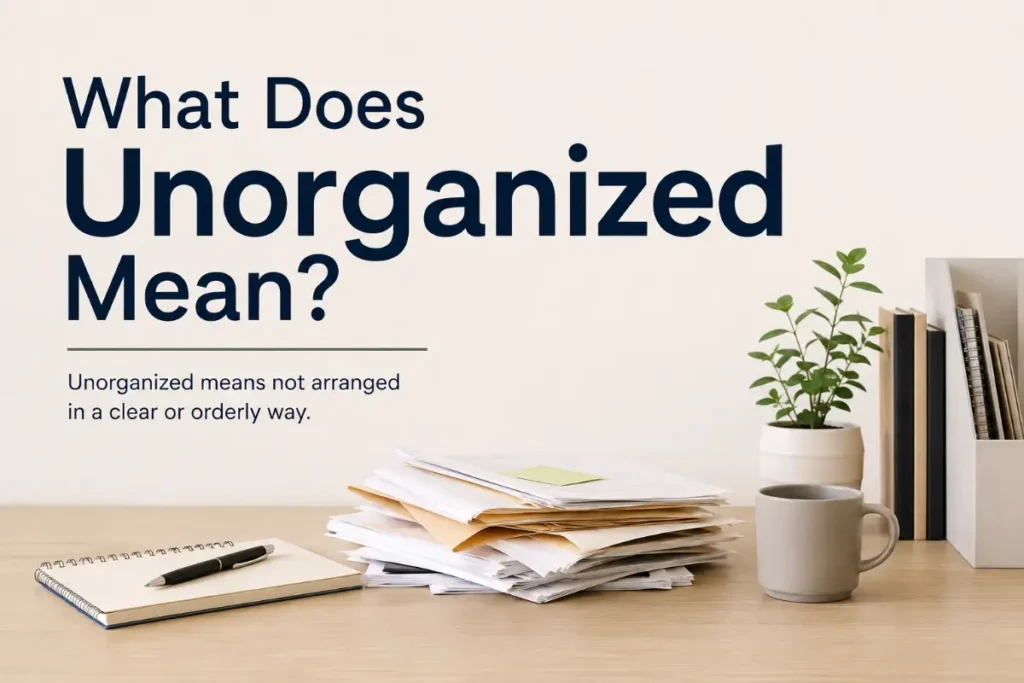What Does Unorganized Mean