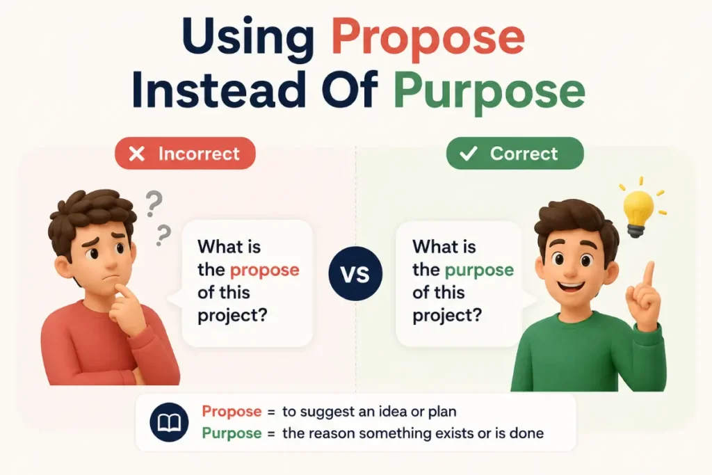 Using Purpose Instead Of Propose