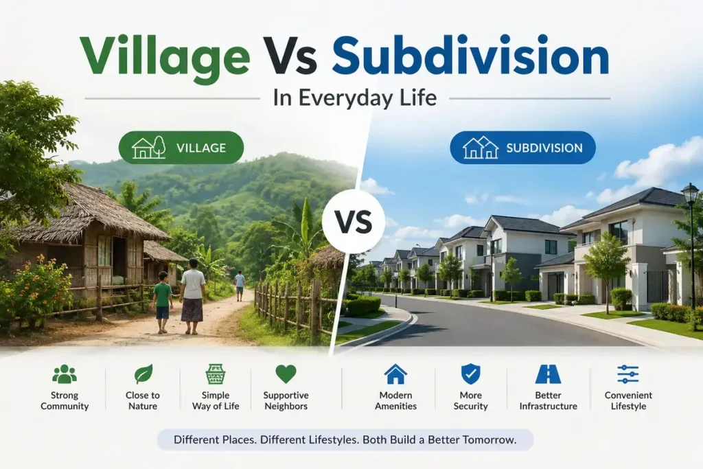 Village Vs Subdivision In Everyday Life