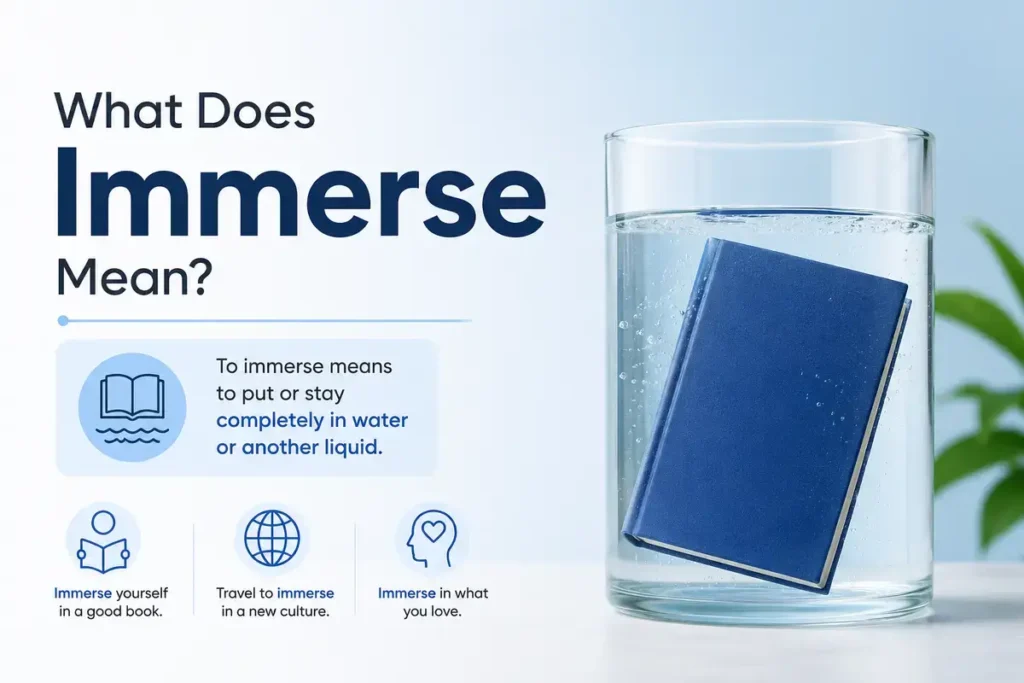 What Does Immerse Mean