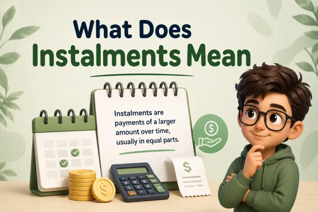 What Does Instalments Mean