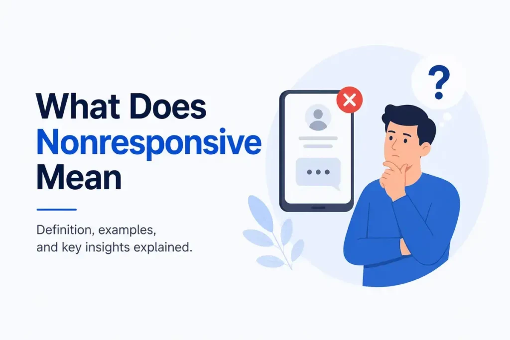What Does Nonresponsive Mean