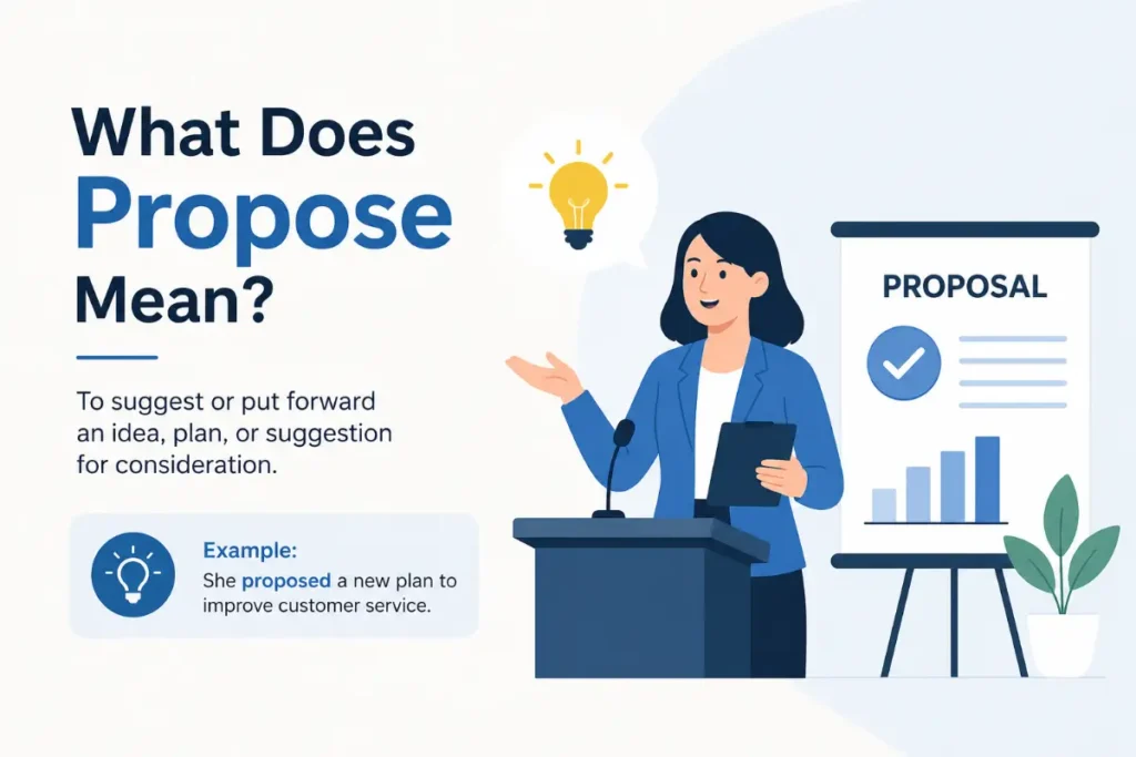What Does Propose Mean