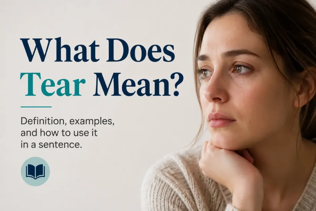 What Does Tear Mean