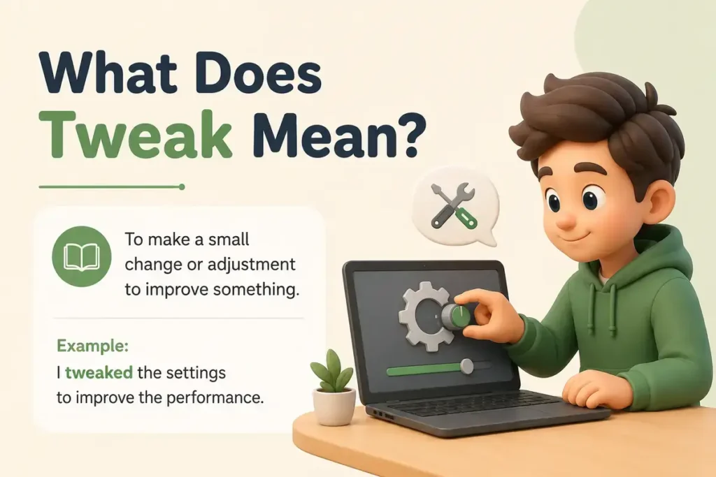 What Does Tweak Mean