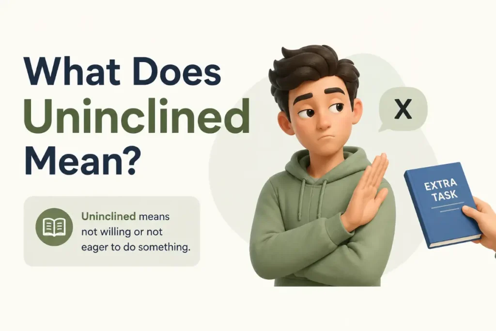 What Does Uninclined Mean