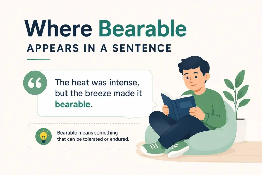 Where Bearable Appears In A Sentence