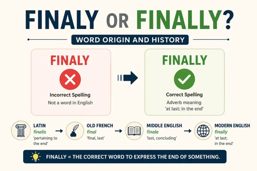 Word Origin And History Finaly Or Finally
