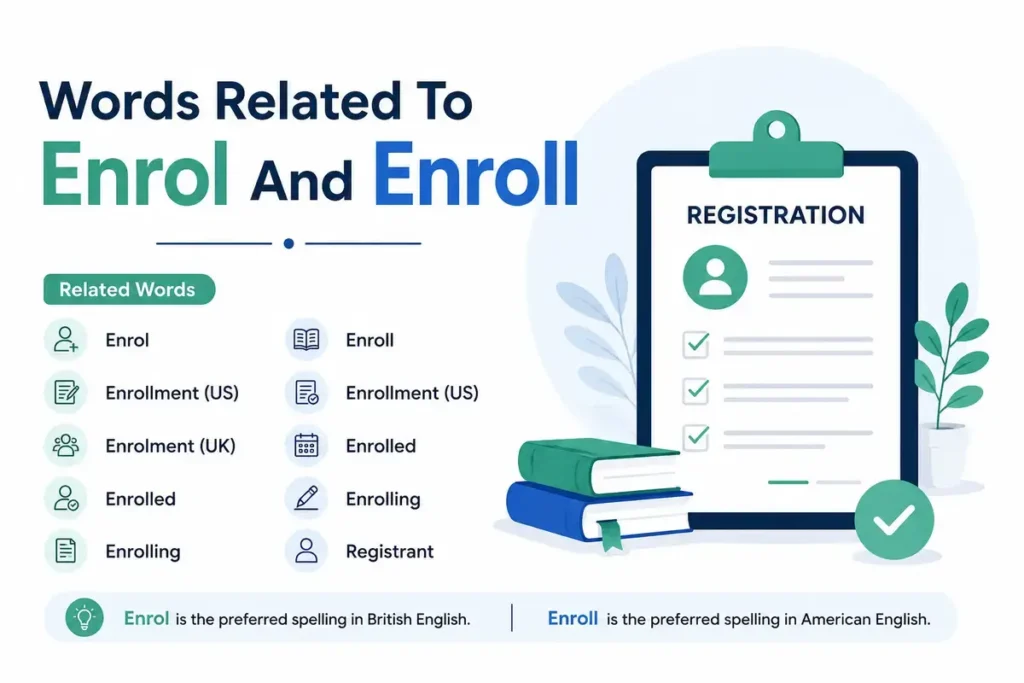 Words Related To Enrol And Enroll