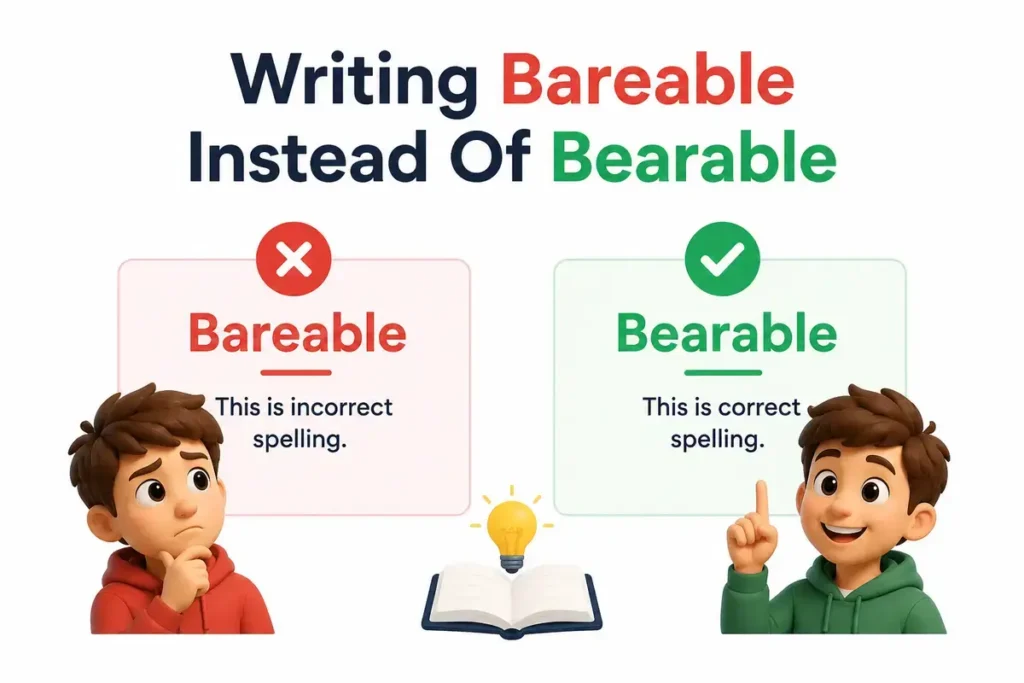 Writing Bareable Instead Of Bearable