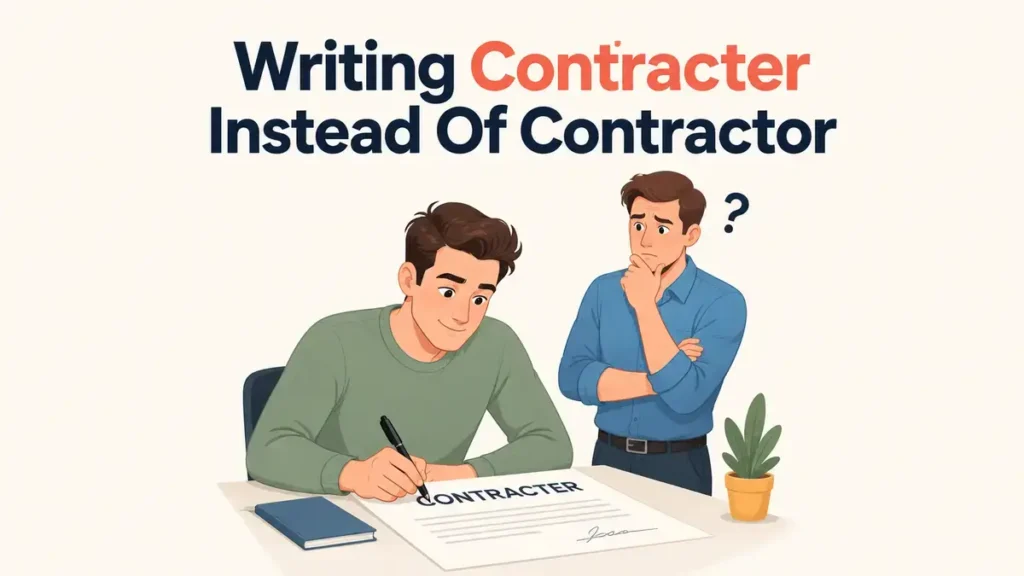 Writing Contracter Instead Of Contractor