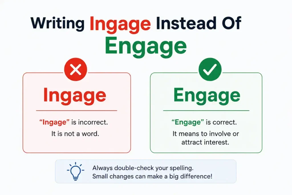 Writing Ingage Instead Of Engage