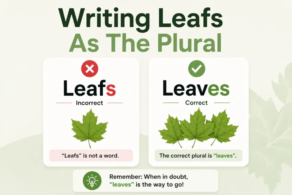 Writing Leafs As The Plural