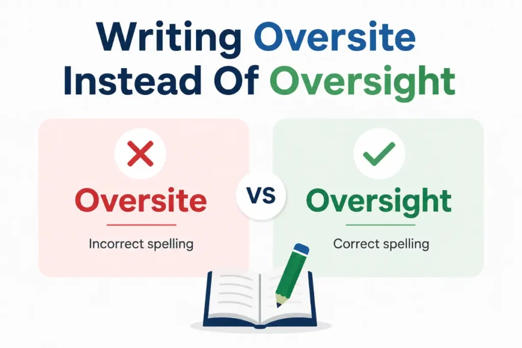 Writing Oversite Instead Of Oversight